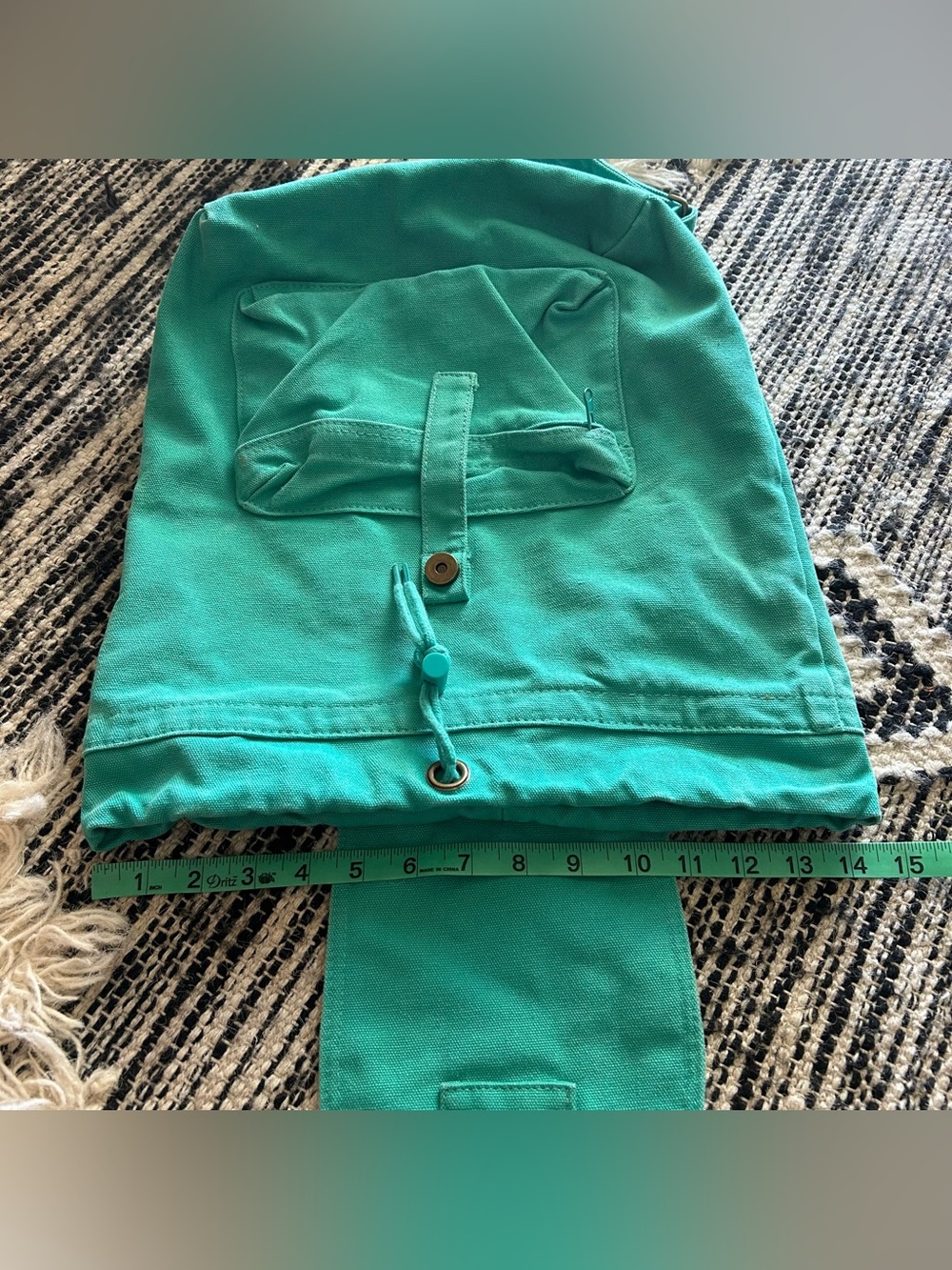 Teal Blue Baggu Canvas Backpack - Picture 8 of 8